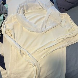 Anne Fontaine white shirt with mesh like neck.